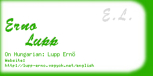 erno lupp business card